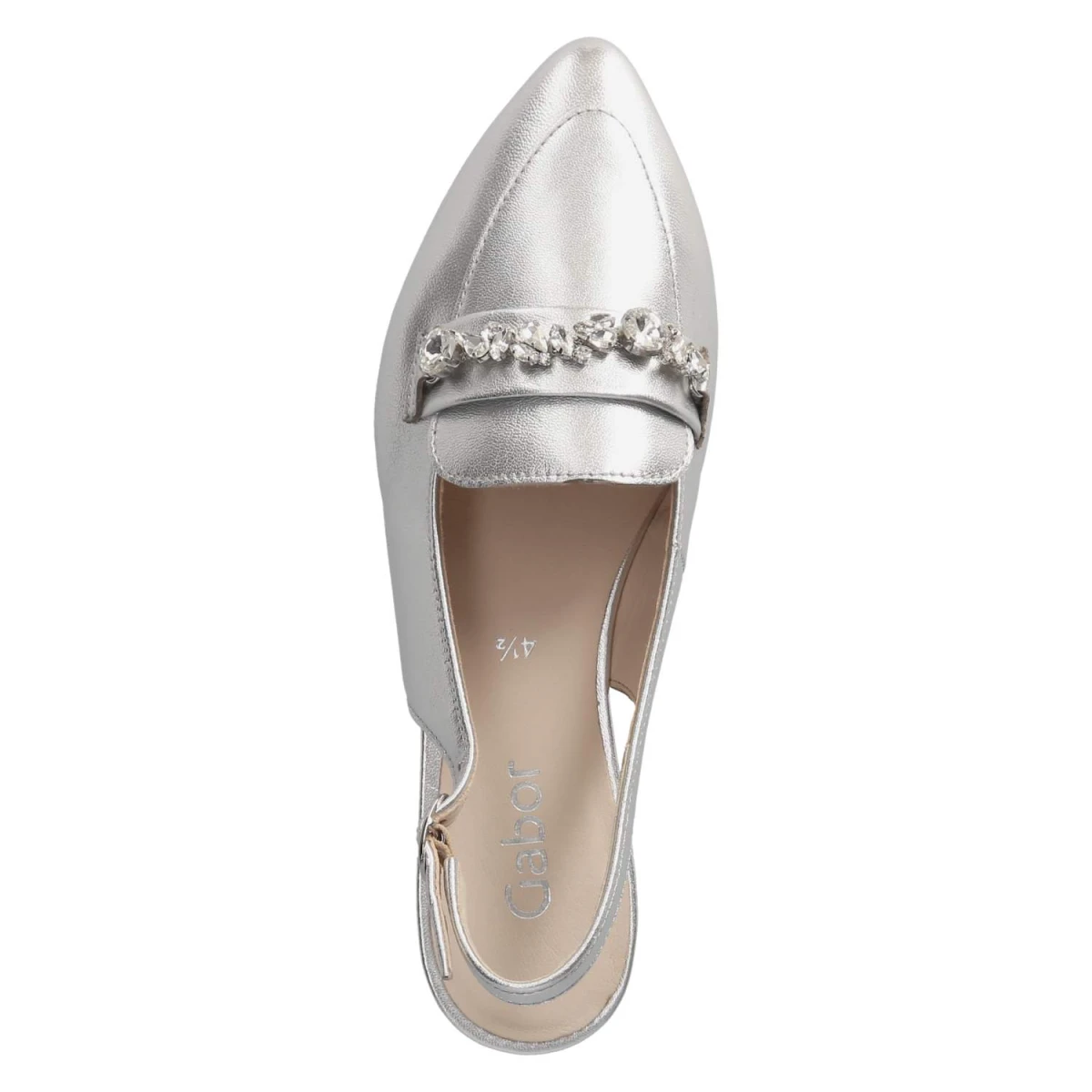 Slingballerinas - silber (Kristall)