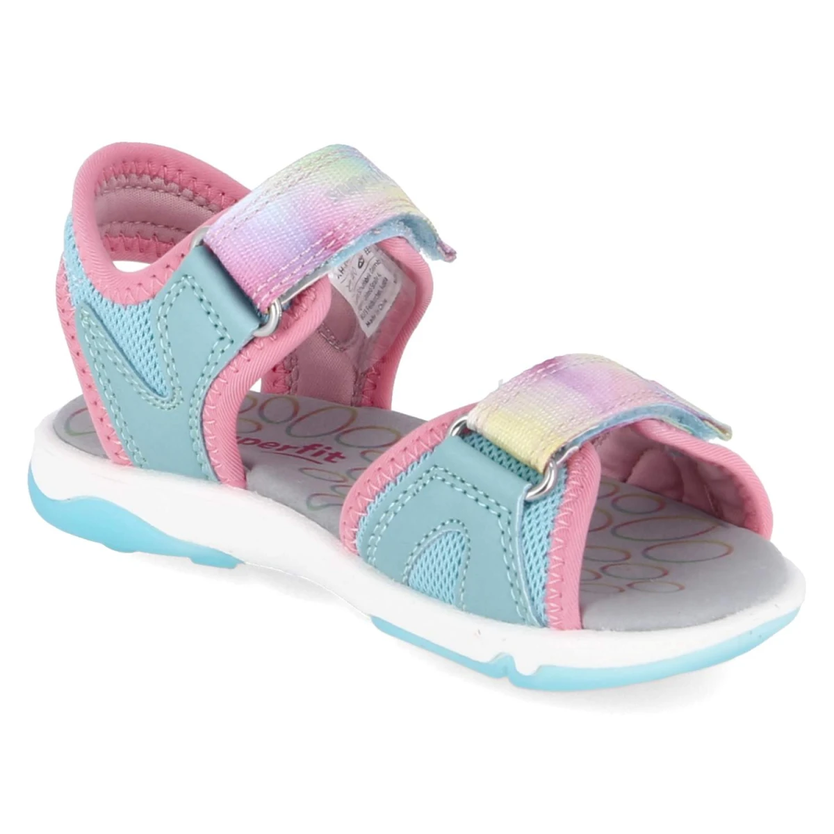 Sandalen PEBBLES - HELLGRÜN/ROSA