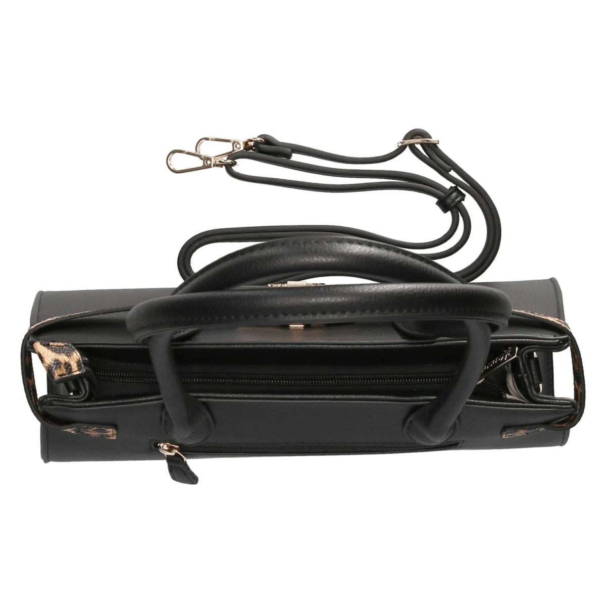 Schultertasche - schwarz/braun