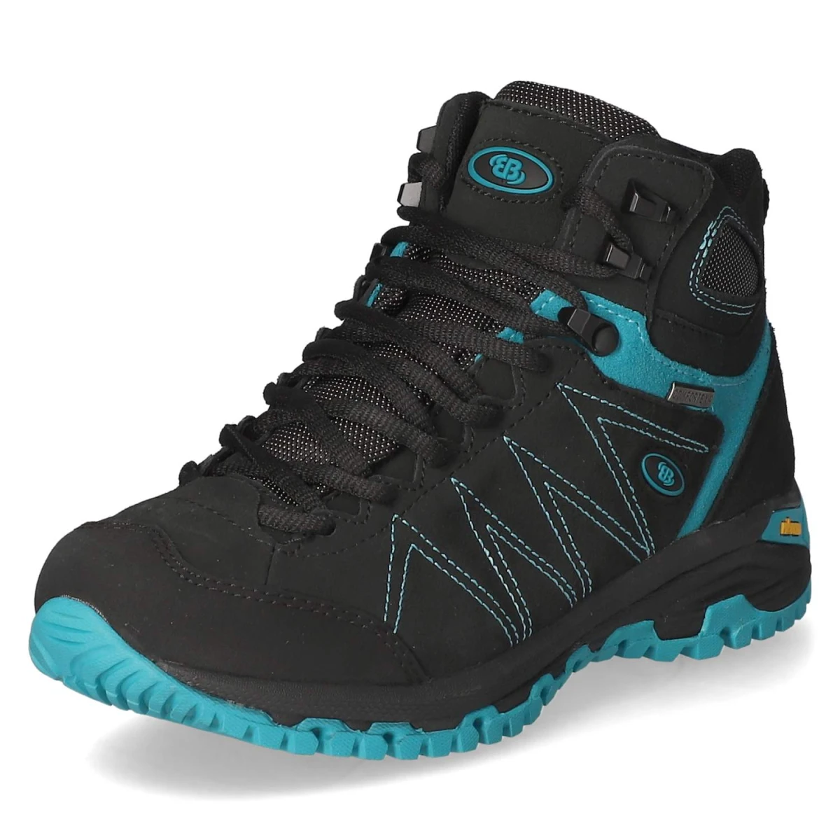 Outdoorsneaker MOUNT KAPEL - schwarz/türkis