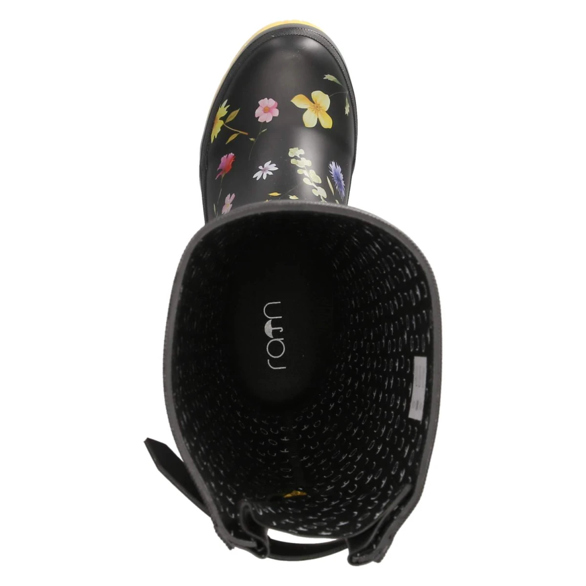 Gummistiefel FLOWERS - Black-Yellow