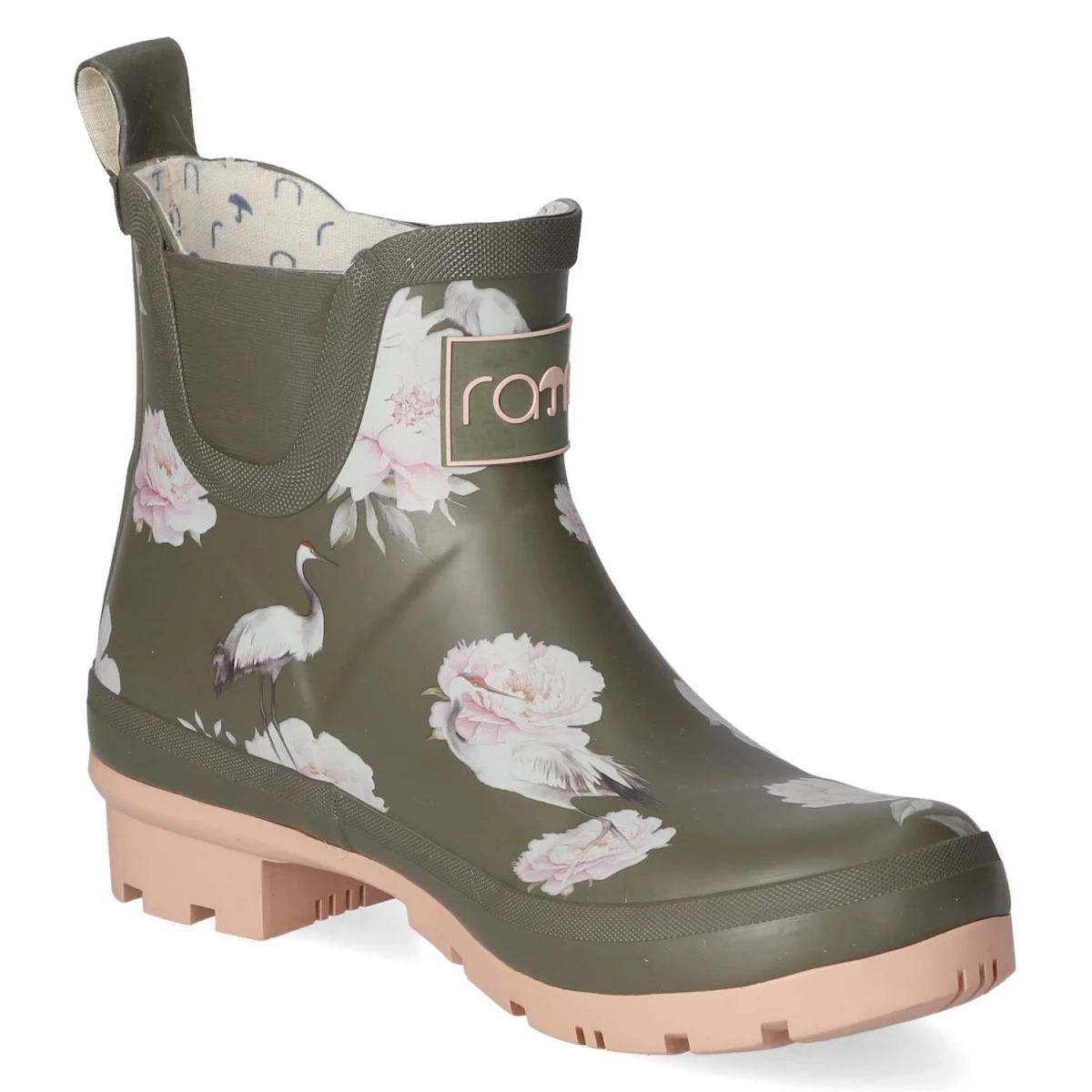 Gummistiefel PEONY - Kaki-Pink