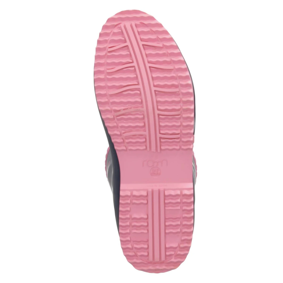 Gummistiefel DOTS - Navy white Pink