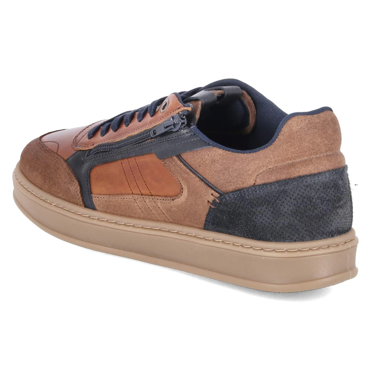 Low Sneaker - Cognac-Navy
