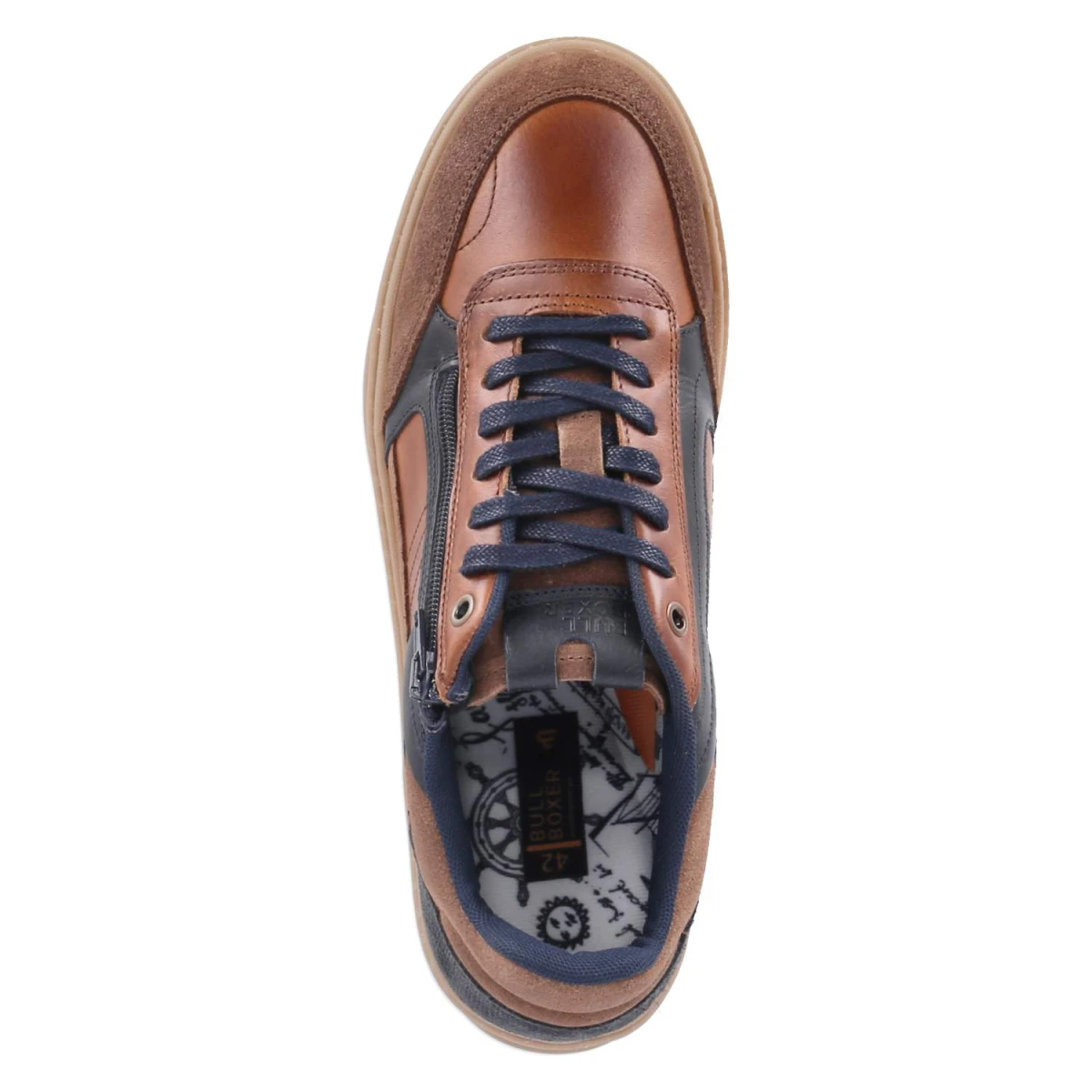 Low Sneaker - Cognac-Navy