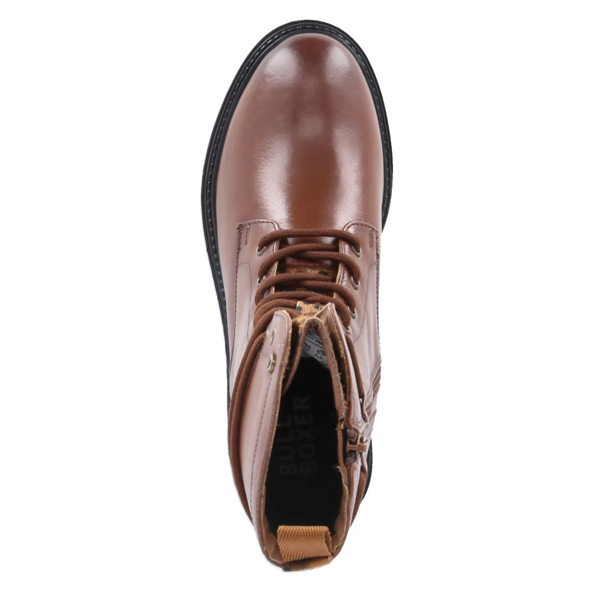 Schnürstiefel - Cognac/Leopard